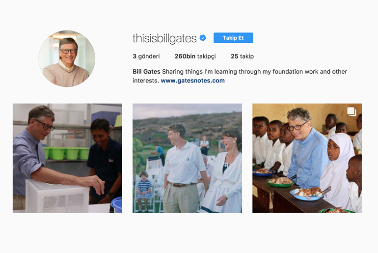Bill Gates Instagram’da