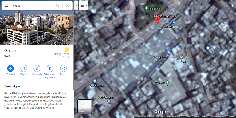 Gazze, Google Haritalar’da Neden Bulanık Görünüyor?