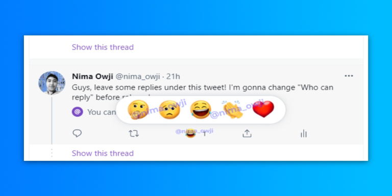 Twitter’ın Emojili Tepki Butonlarından Yeni Görüntüler Ortaya Çıktı!